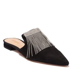Shultz Eliora Rhinestone Fringe Mules size 7 NEW